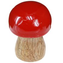 Artikel Deko Pilze Rot lackiert Holzpilze Champignons H5cm Ø4cm 6 St