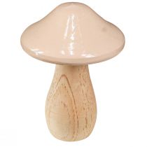 Artikel Deko Pilze aus Holz Braun Beige Orange Ø7,5cm H10cm 3 St