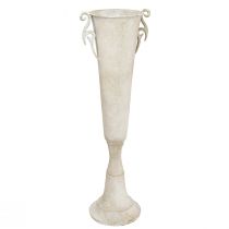 Artikel Deko Pokal Vase Antik mit Griffen Metall Grau Ø15cm H59cm