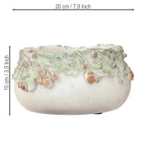 Artikel Dekoschale Steinguss mit Eicheln