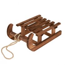 Artikel Deko-Schlitten aus Holz Braun 30x18x12cm Winterdeko