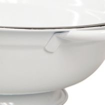 Artikel Deko-Schüsseln Metall Vintage Ø20,5cm Weiß Schwarz 3er-Set