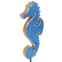 Artikel Deko Seepferdchen Holz Tischdeko Natur Blau H28cm