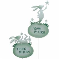 Artikel Deko-Stecker Ostern Hase Metall Grün Osterhasen Osterdeko 4 St