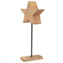 Artikel Deko-Stern aus Mangoholz auf Stab mit Holzsockel 20x9,5x50 cm Grün