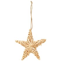Artikel Deko-Sterne aus Rattan, 11 cm, Natur, 6er-Set, Christbaumschmuck