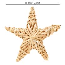 Artikel Deko Sterne Christbaumschmuck Rattan Natur 11cm 6 St