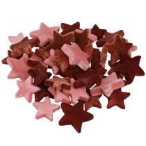 Artikel Deko Sterne beflockt Streudeko Burgund Braun Ø4/5cm 40 St