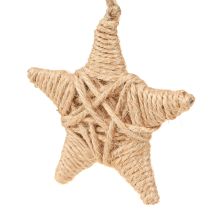 Artikel Deko Sterne zum Hängen Bast Hanf Baumschmuck 7,5cm 8 St