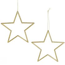 Artikel Deko Sterne zum Hängen Baumschmuck Gold Ø12cm 12 St