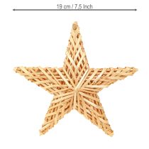 Artikel Deko Sterne zum Hängen Christbaumschmuck Rattan 19cm 3 St