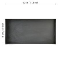 Artikel Deko-Metalltablett rechteckig 30x15cm schwarz grau gewaschen