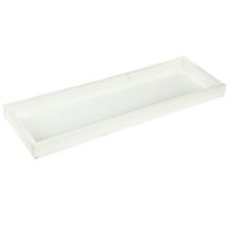 Artikel Deko Tablett länglich Holztablett Weiß Shabby 42×14×3cm 3St