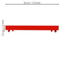 Artikel Deko Tablett Rechteckig Metall Rot 30×15cm mit Füßen