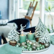 Deko-Tannenbaum, Winterdeko, Tanne mit Schnee H19cm