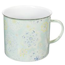 Artikel Deko Pflanztopf Metall emailliert Ø13cm H12cm Mandala Pastellfarben