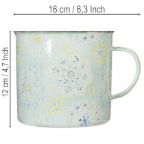 Artikel Deko Pflanztopf Metall emailliert Ø13cm H12cm Mandala Pastellfarben