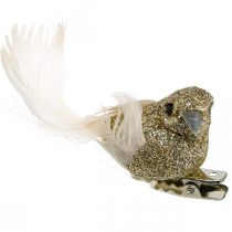 Artikel Deko Taubenpaar Deko Vögel mit Clip Golden L5cm 4 St