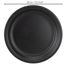 Artikel Deko Teller Metall Schale Dekoteller Anthrazit Ø26cm 2St