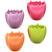 Artikel Deko Übertopf Ostern Bunte Ostereier Keramik Ø11cm 4 St