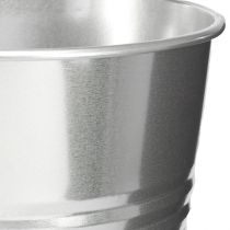 Artikel Deko Vase Metall konisch Hohe Vase Silber H34cm Vase 11L