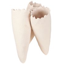 Artikel Deko Vasen Kegelvasen Beige Keramik 14,5cmx15x21cm