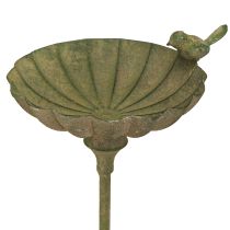 Artikel Deko Vogeltränke Schale Metall Antik Grün Ø16,5cm H34,5cm