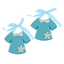 Artikel Deko zur Geburt Filzkleid Blau 7cm 20 St