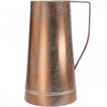 Artikel Vintage Deko-Kanne aus Metall, kupferfarben, H36cm B21cm, für Trockenblumen