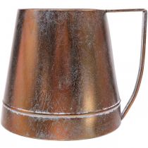 Artikel Deko-Vase Metall Kupferfarben Krugform 24x20cm Landhausstil