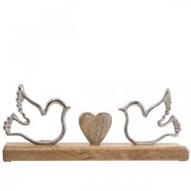 Deko Aufsteller Herz und Tauben Hochzeitsdeko 30×5×12cm