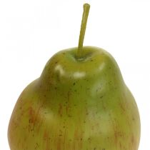 Deko Birne Grün Rot, Deko Obst, Lebensmittelattrappe 11cm