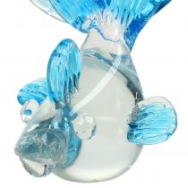Artikel Deko-Fisch aus Glas klar, Blau 15cm