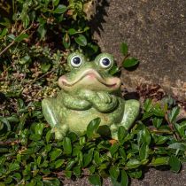 Deko Frosch Keramik , Froschpaar Keramik, Sommerdeko 14cm 2St