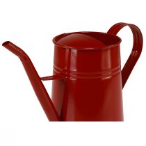 Artikel Zimmergießkanne Deko Vintage Metall Rot Glanz lackiert 1,7L H23cm Wohnaccessoire