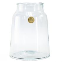 Deko Glas Vase Blumenvase Retro Klar Ø22,5cm H29cm