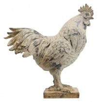 Deko Hahn für Garten Dekofigur Steinoptik H26cm