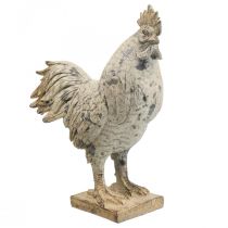 Deko Hahn für Garten Dekofigur Steinoptik H26cm