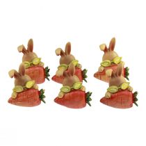 Artikel Deko Hase mit Möhre Osterhasen Deko Figuren H5,5cm 6St