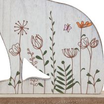 Artikel Dekohase sitzend aus Holz mit Blumenmotiv 26×19,5cm für Innenbereiche