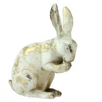 Artikel Dekofiguren Hasen aus Polyresin Shabby-Look Set 2 Stk. Weiß Gold 12,5–16,5cm