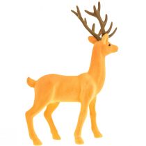 Artikel Dekofigur Hirsch, beflockt, Kunststoff, 37 cm, Gelb-Braun