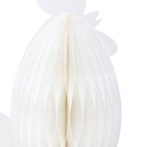 Artikel Deko Huhn Hahn Wabenpapier Weiß Orange 7,5×4,5×8cm 6 St