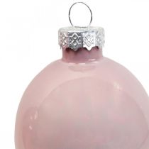 Deko Ostereier zum Aufhängen Glas Rosa/Grün Osterdeko 6St