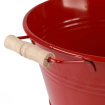 Artikel Deko-Schale Metall mit Griffen Ø29cm Rot H14,5cm
