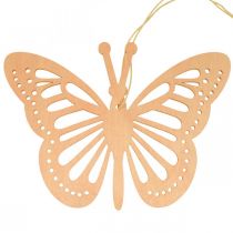 Artikel Deko-Schmetterlinge aus Holz 12cm Orange/Rosa/Gelb 12 Stück mit Aufhängeschlaufe