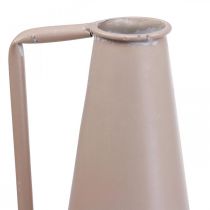 Artikel Deko Vase Metall Kanne 38cm Rosa Konisch für Trockenblumen