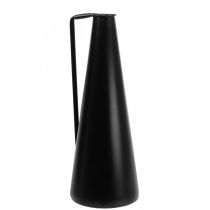 Artikel Deko Vase Metall Henkel Bodenvase Schwarz 20x19x48cm