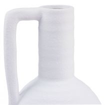 Artikel Deko Vase mit Henkel Keramik Weiß H26 cm