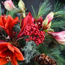 Artikel Deko Zweig mit roten Beeren Beerenzweig Herbstdeko 26cm 6St